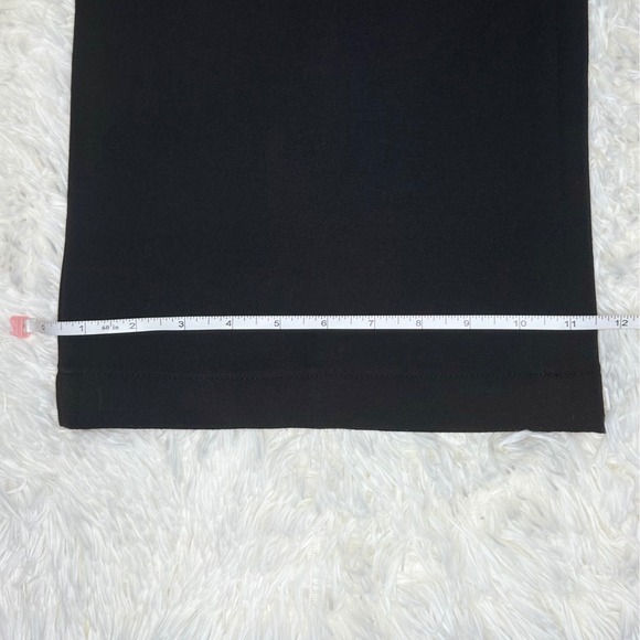 ST JOHN SPORT Black Wide Leg Dress Pants Women Size 16 Button Detail on Waist. - Picture 10 of 10